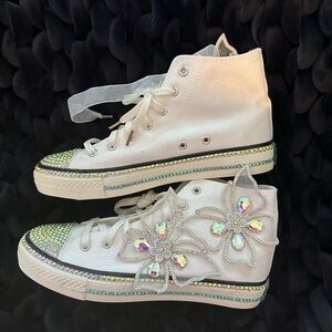 Embellished High-Top Sneakers